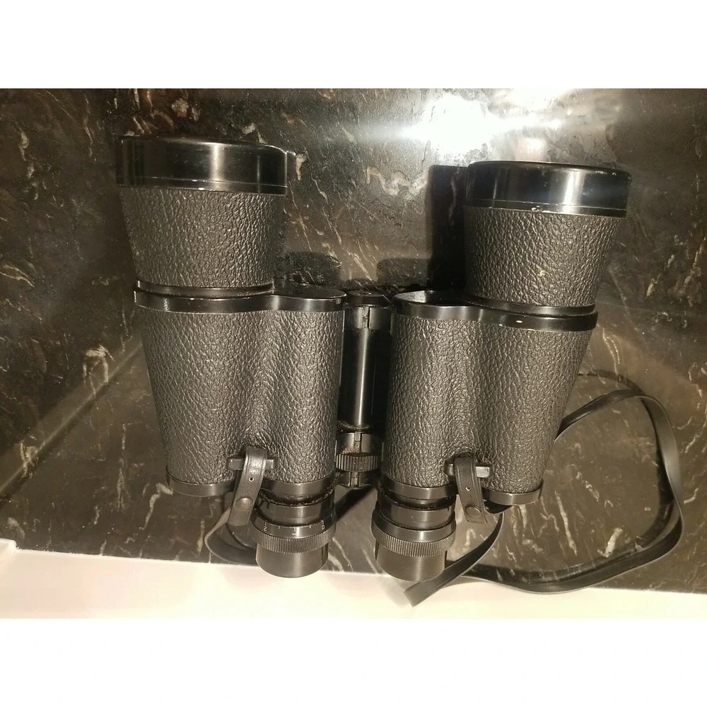 Vintage 60s SCOTTY-ROSS 6950 BINOCULARS 7x50 Stereo Blue Coated Made in JAPAN